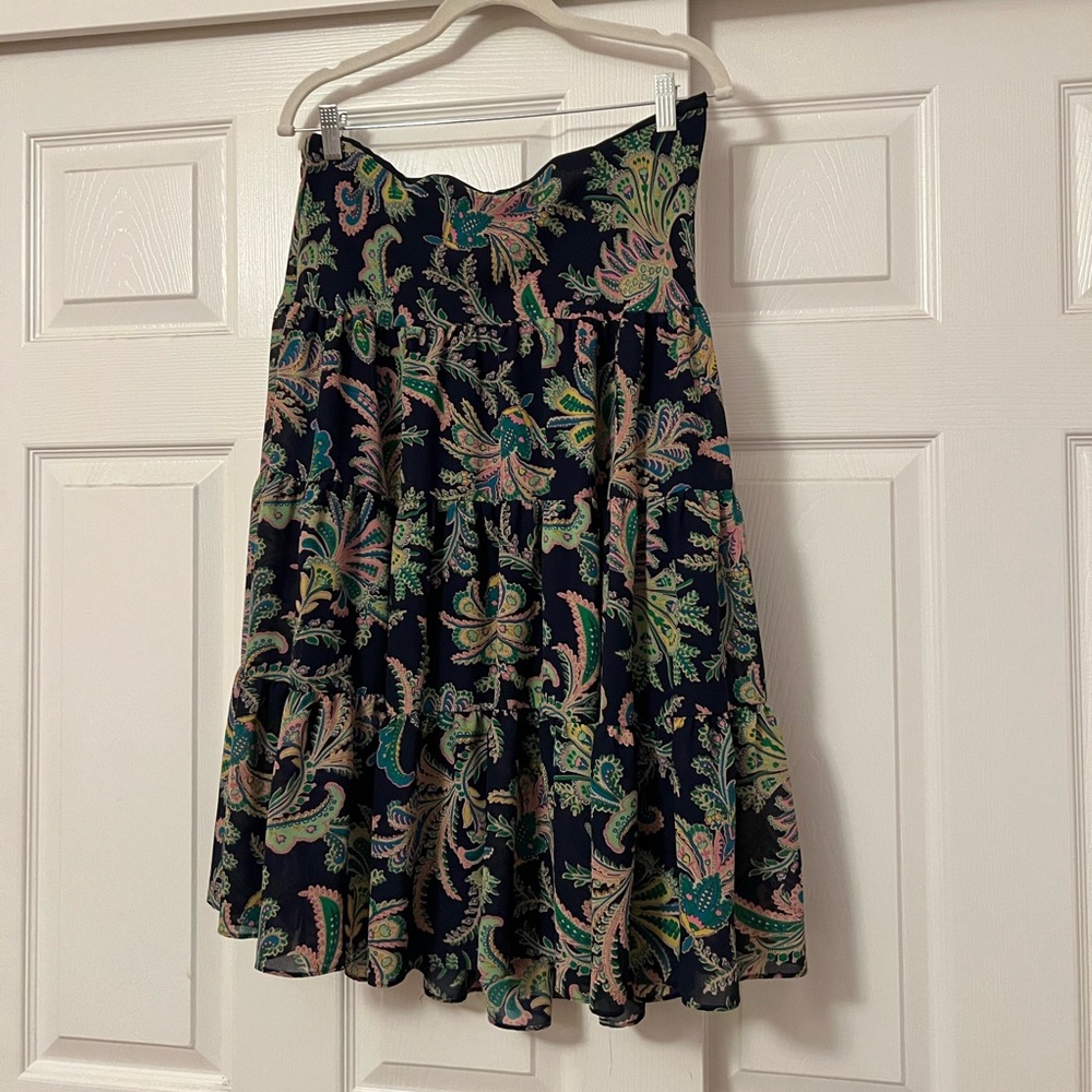 Chaps Floral Midi Skirt
